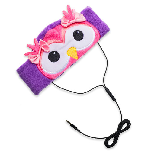 Contixo Adjustable Fleece Animal Headband Headphones for Kids (Owl)