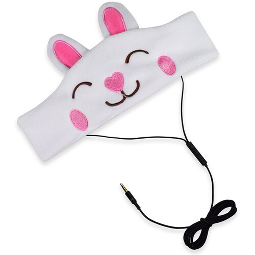 Contixo Adjustable Fleece Animal Headband Headphones for Kids (Rabbit)
