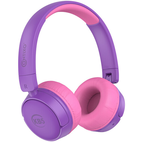 Contixo KB5 Bluetooth Headphones for Kids (Purple/Pink)