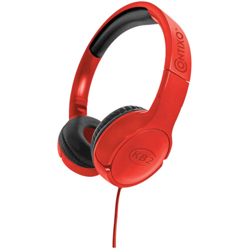 Contixo KB5 Bluetooth Headphones for Kids (Red/Black)
