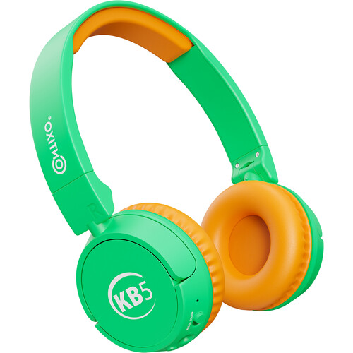 Contixo KB6 Bluetooth On-Ear Headphones for Kids (Green/Orange)