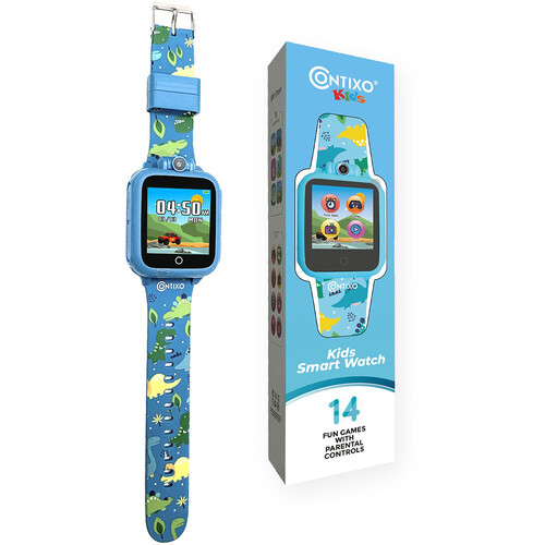 Contixo Kids Smartwatch with Educational Games, HD Touchscreen, Camera, and MP3 Music Player (Blue)