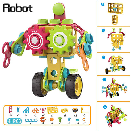 Contixo 223-Piece Mega Mechanic 3D Building Block Set