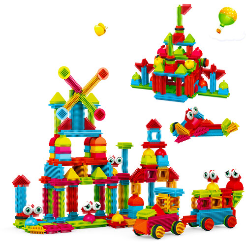 Contixo 244-Piece Bristle Block Building Set