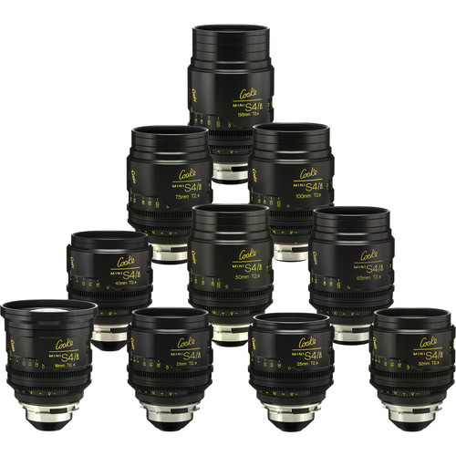 Cooke miniS4/i Cine Lens Set of Ten Lenses, 18 to 135mm (Meters)