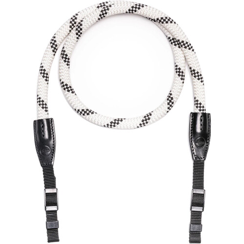 COOPH Leica Rope Strap (White Black, 49.6, Webbing Attachment)