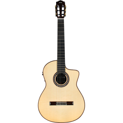 Cordoba GK Pro Negra Luthier Series Hybrid Classical/Electric Guitar (Solid Indian Rosewood Back & Sides, High-Gloss)