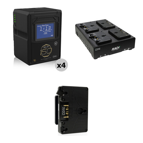 Core SWX 4 x Helix Max 147Wh Batteries & ARRI ALEXA 35 Battery Plate Kit (Gold Mount)
