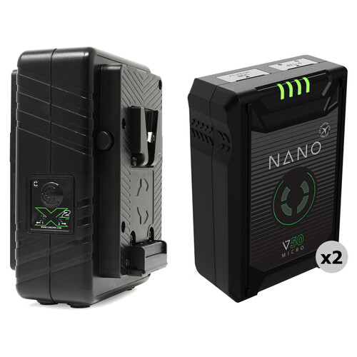 Core SWX NANO Micro 50 2-Battery + Dual Travel Charger Kit (V-Mount)