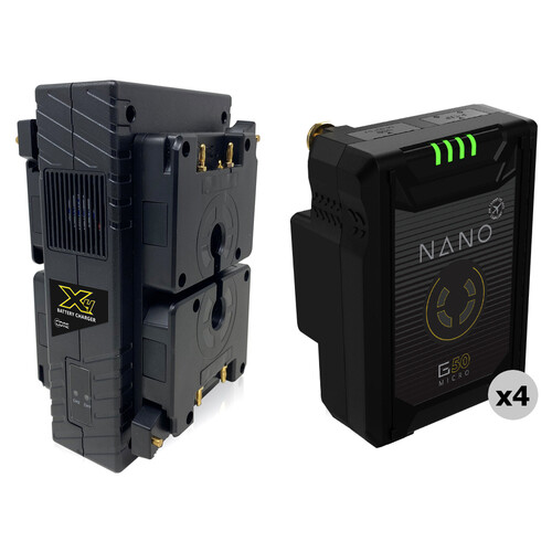 Core SWX NANO Micro 50 4-Battery + Quad Charger Kit (Gold Mount)