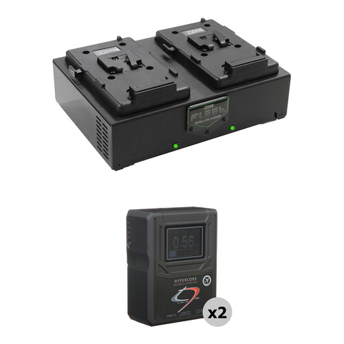 Core SWX HC9 Mini 2-Battery Kit with Fleet D Charger (RED V-Mount)