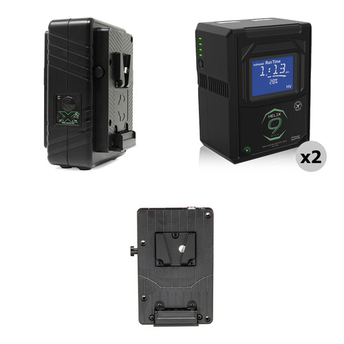Core SWX Helix Max Kit with 2 Batteries and Dual Travel Charger for URSA Cine (98Wh, V-Mount)
