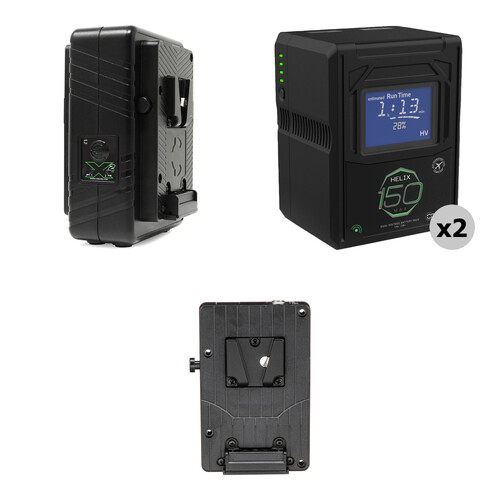 Core SWX Helix Max Kit with 2 Batteries and Dual Travel Charger for URSA Cine (147Wh, V-Mount)