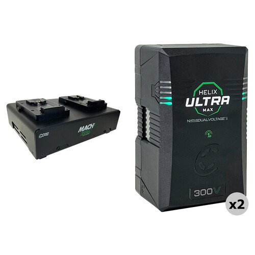 Core SWX Helix Max Smart 2-Battery Kit with Dual Charger (297Wh, V-Mount)