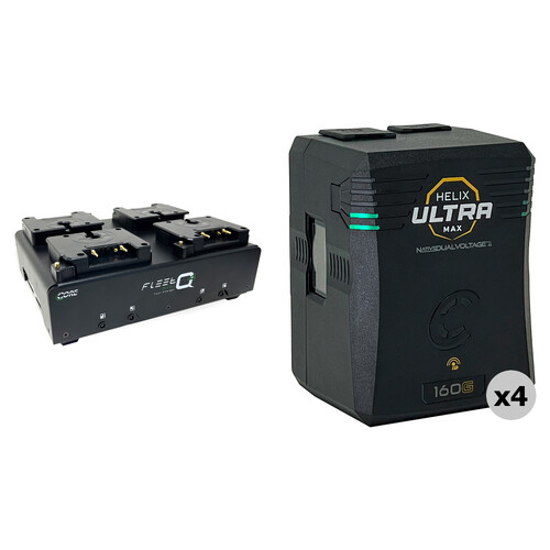 Core SWX Helix Max Smart 4-Battery Kit with Quad Charger (158Wh, Gold Mount)
