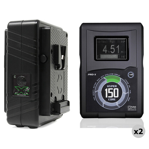 Core SWX HyperCore 150 V-Mount 2-Battery Kit with GPM-X2S Dual Charger