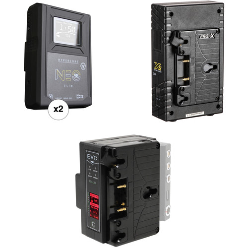 Core SWX Two Hypercore NEO Slim 98Wh Li-Ion Battery Kit with 2-Bay Charger & JetPack (Gold Mount)