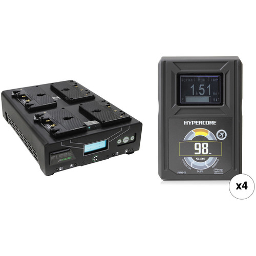 Core SWX HyperCore Slim 4-Battery Kit with 4-Position Charger (Gold Mount)