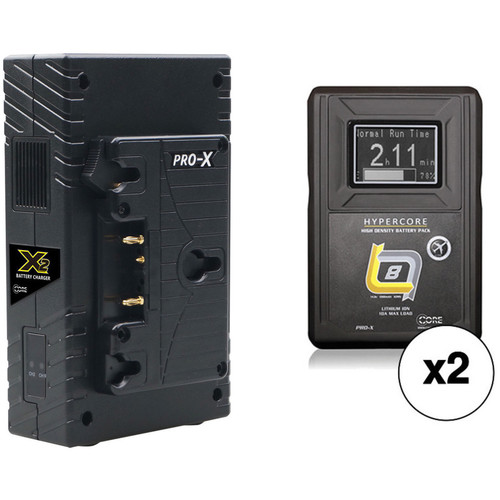 Core SWX HyperCore SLIM 8 2-Battery Kit with X2A Vertical Charger (Gold Mount)