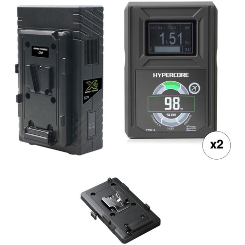 Core SWX HyperCore Slim 98 2-Battery Kit for BMD URSA Mini Cameras with X2S Vertical Charger (V-Mount)