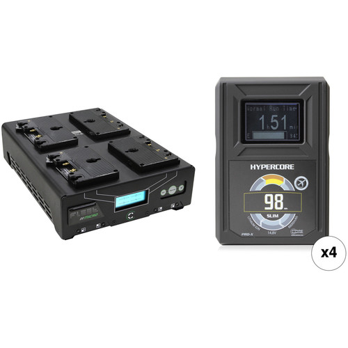Core SWX HyperCore Slim 98 4-Battery Kit with Fleet Micro Charger (Gold Mount)