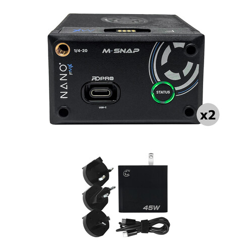 Core SWX NANO-FMX 2-Battery Kit with 45W USB-C PD Wall Charger (69Wh, L-Series)