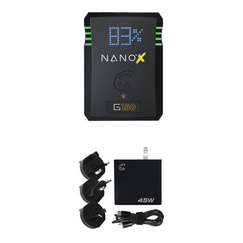 Core SWX NANO X 150Wh Battery with 45W Fast Charger Kit (Gold Mount)