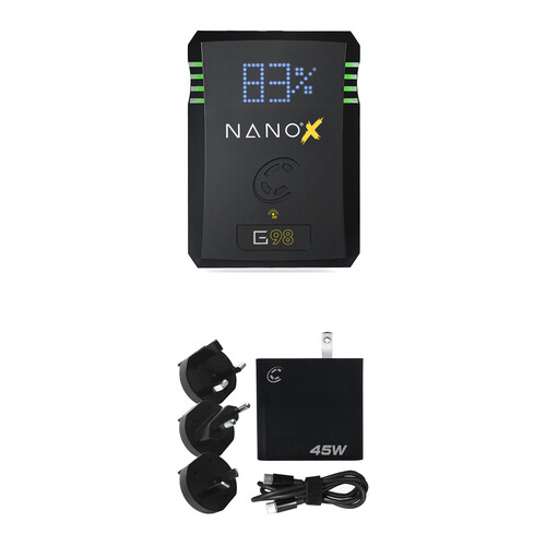 Core SWX NANOX 98Wh Battery with 45W Fast Charger Kit (Gold Mount)