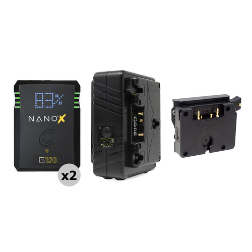Core SWX NANOX G150 2 x Batteries + Dual Charger + KOMODO Plate Kit (Gold Mount)