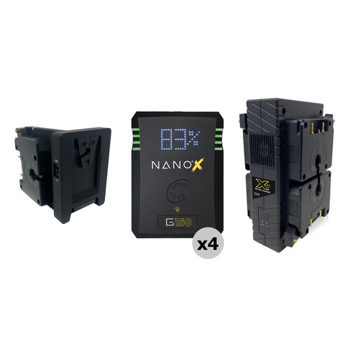 Core SWX NANOX G150 4 x Batteries + Quad Charger + Sharkfin Kit (Gold Mount)