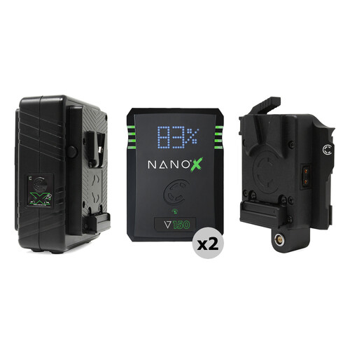Core SWX NANOX V150 2 x Batteries + Dual Charger + KOMODO Plate Kit (V-Mount)