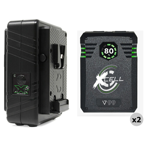 Core SWX XCell Micro-Sized Smart Battery 2-Battery Kit with Dual Charger (99Wh, V-Mount)