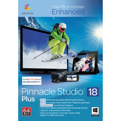 Pinnacle Studio 18 Plus Video Editing Software for Windows (Download)