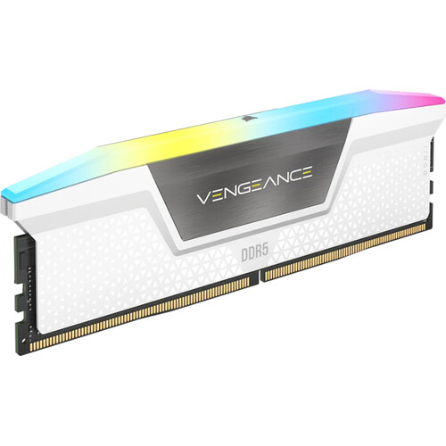 CORSAIR 16GB VENGEANCE RGB DDR5 6000 MT/s UDIMM Memory Module (White)