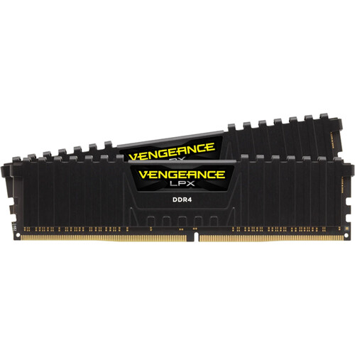 CORSAIR 32GB VENGEANCE Series DDR4 DIMM Memory Kit (2 x 16GB, Black)