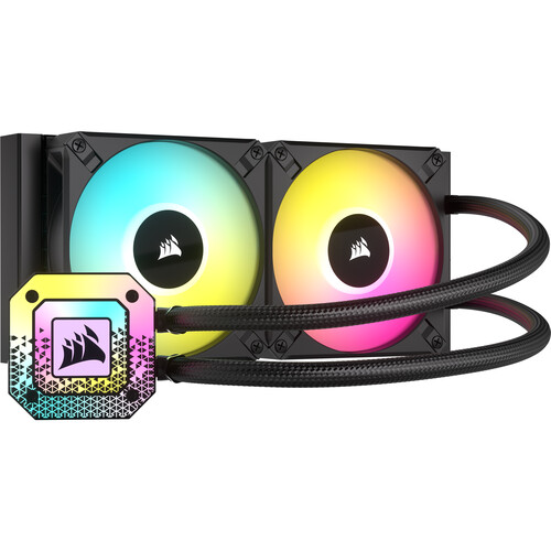 CORSAIR iCUE H100i ELITE CAPELLIX XT RGB Liquid CPU Cooler (Black)