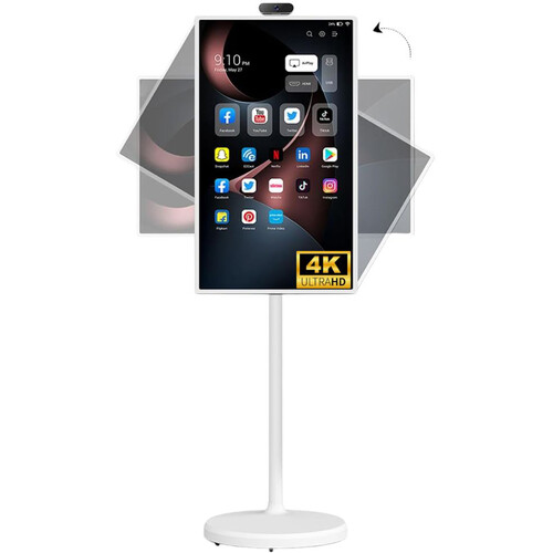 Cozyla 32" Portable 4K Smart Tablet TV (White)