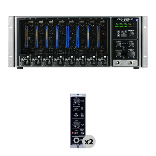 Cranborne Audio 500R8 USB Audio Interface and 8-Slot 500-Series Rack Kit with Two Camden 500 Preamp/Mojo Modules