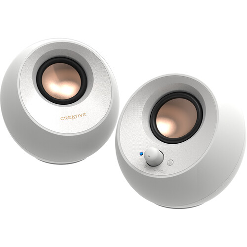 Creative Labs Speaker Pebble V3 USB-C Speakers with Bluetooth (White)