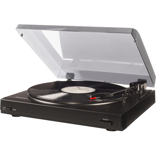 Crosley Radio T200A 2-Speed Turntable (Black with Blue Lid)