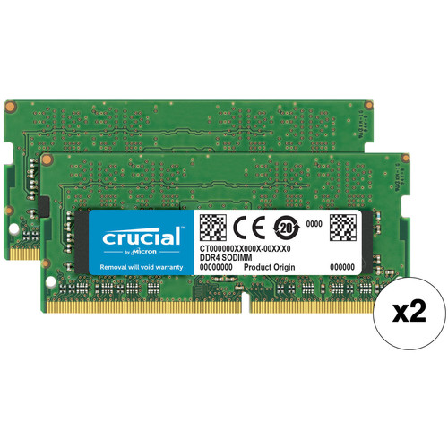 Crucial 64GB DDR4 2133 MHz SO-DIMM Memory Kit (4 x 16GB)