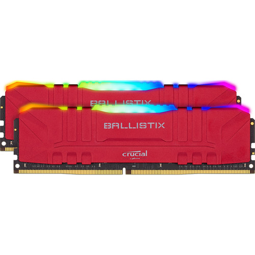 Crucial 32GB Ballistix RGB DDR4 3000 MHz UDIMM Gaming Desktop Memory Kit (2 x 16GB, Red)