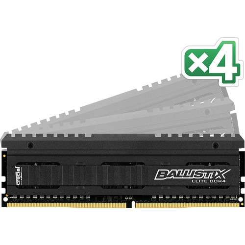 Ballistix 16GB Ballistix Elite Series DDR4 PC4-21300 UDIMM Memory Module Kit (4 x 4GB)