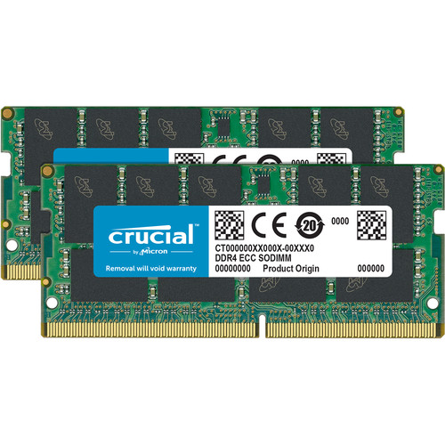 Crucial 32GB DDR4 2666 MHz 260-Pin SO-DIMM Memory Module Kit (2 x 16GB)