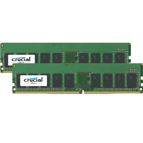 Crucial 32GB DDR4 2400 MHz UDIMM VLP Memory Kit (2 x 16GB)