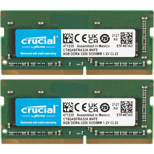 Used Crucial 16GB Laptop DDR4 3200 MHz SODIMM CT2K8G4SFRA32A B&H