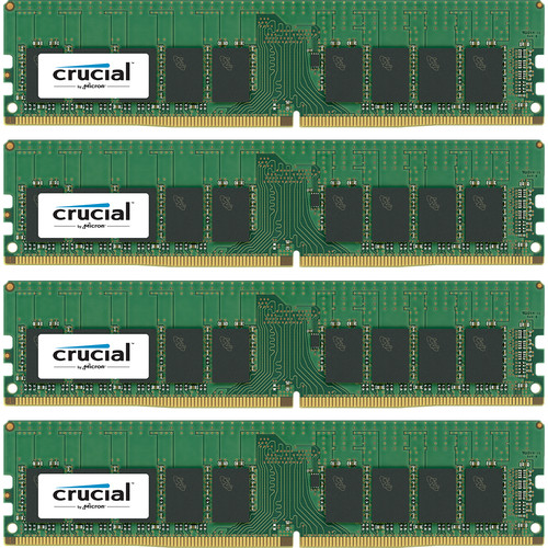Crucial 64GB DDR4 2400 MHz UDIMM Memory Kit (4 x 16GB)