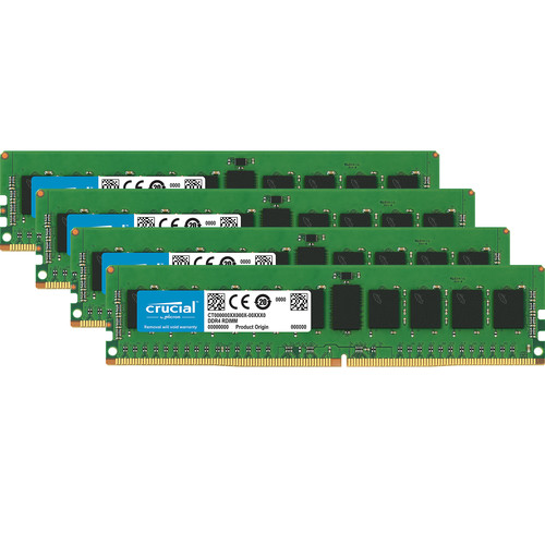 Crucial 16GB DDR4 2666 MT/s ECC UDIMM Memory Kit (4 x 4GB)