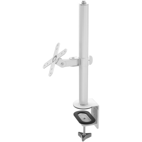 CTA Digital Pole Clamp with Adjusting & Articulating VESA Mounts (White)