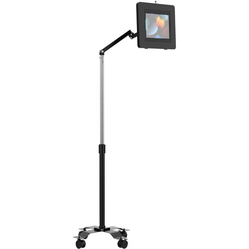 CTA Digital Compact Rolling Floor Stand with Articulating Arm and Security Enclosure